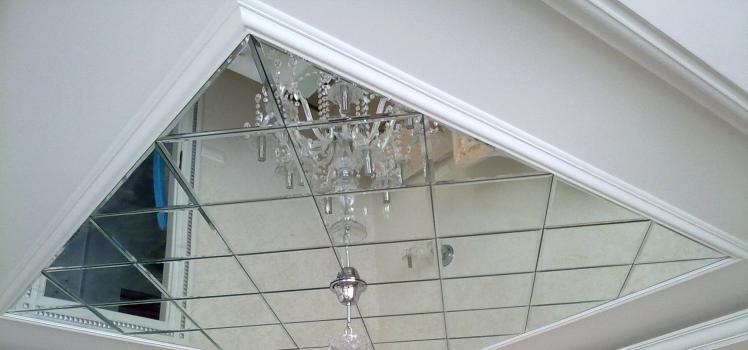 Зеркальный потолок: инструкция по монтажу Способы крепления зеркальной плитки