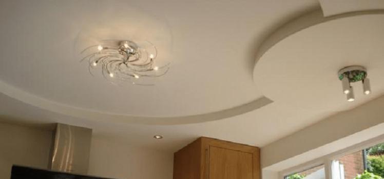 Plasterboard ceilings in the kitchen (60 photos)